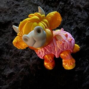Colorful 3D print Cow Figurine